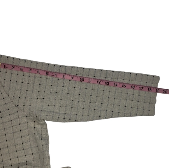 Guido Pisani Wool Blend Knit Sweater Sz 2X Gray Black Checked Striped Italy Made - Picture 11 of 11